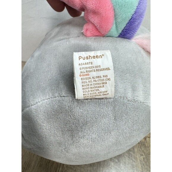 Gund Pusheen the Cat Rainbow PUSHEENICORN Gray Unicorn 12-inch Plush Stuffed - Picture 7 of 8